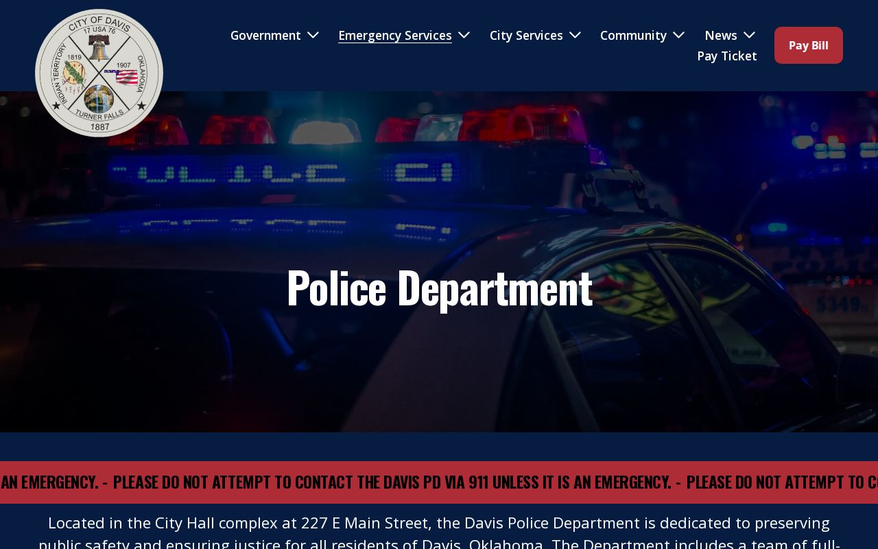 Davis warrant records police department contact