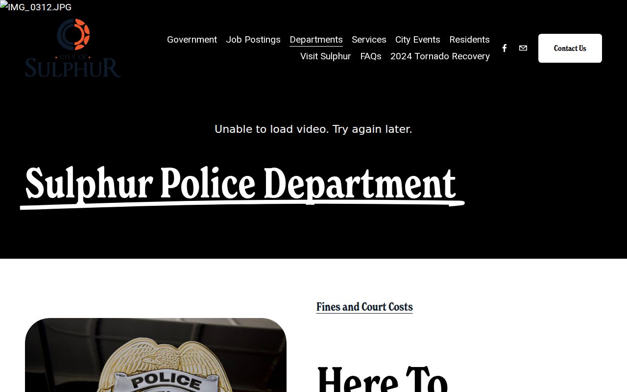 Murray County traffic warrant Sulphur police contact